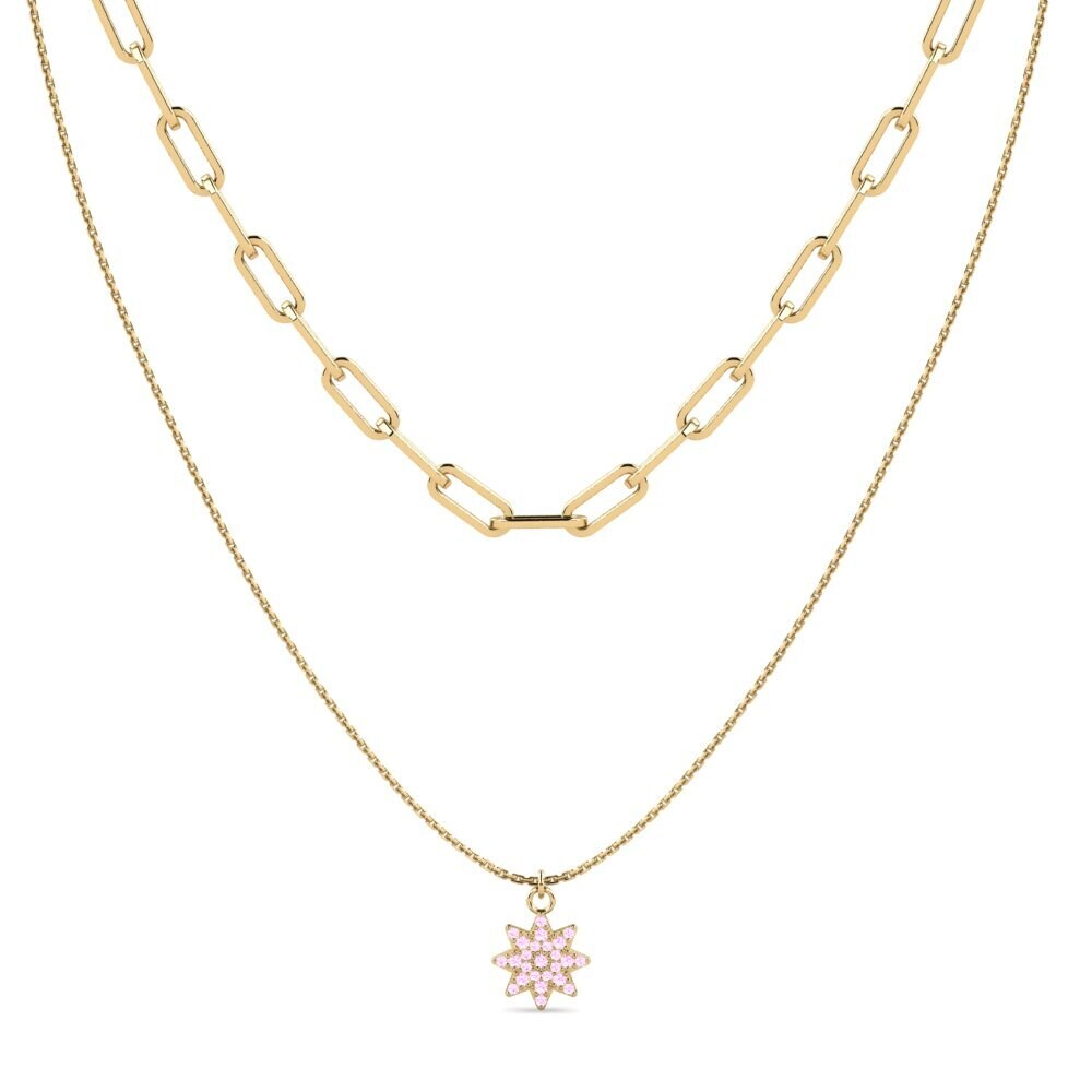 Zafiro Rosado Collar de clip Idea