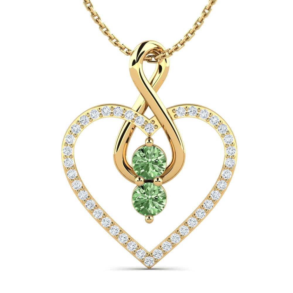 Diamant Vert Pendentif pour femme Idelia