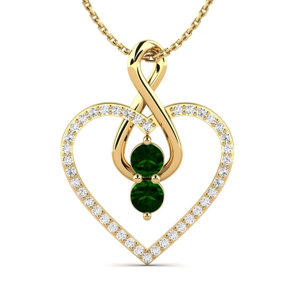 Turmalina verde Colgante de Mujer Idelia