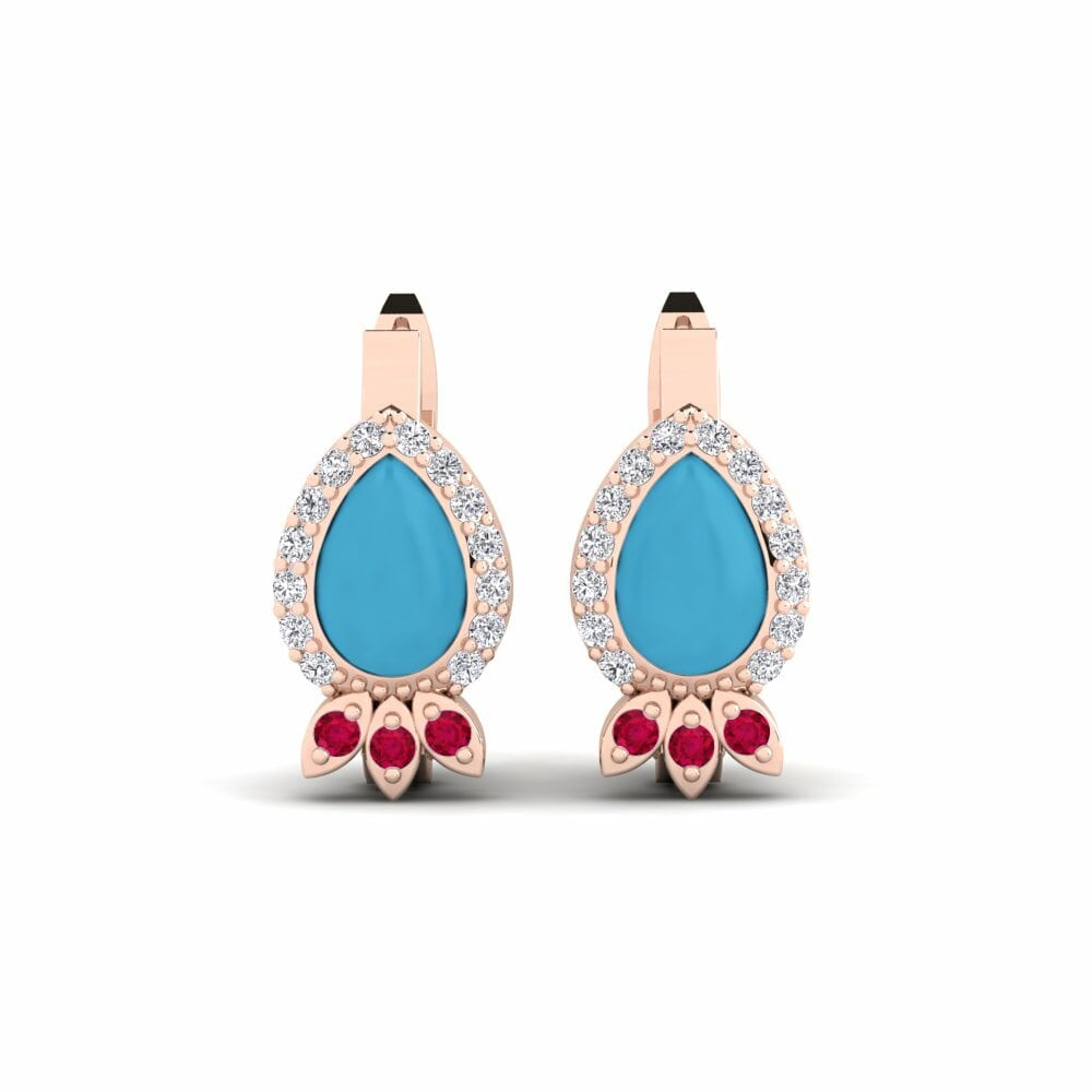 14K Rood Goud Dames Oorbellen Idile