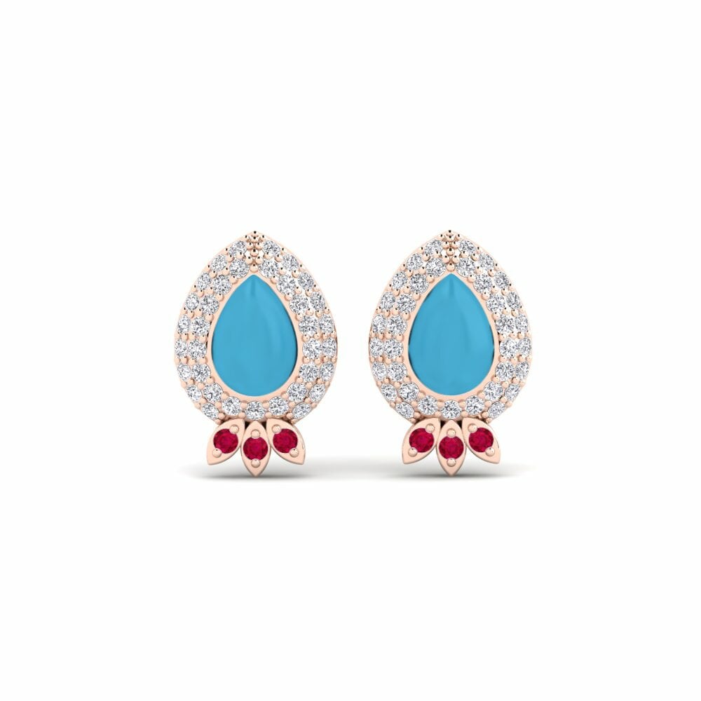 Boucle d'oreille femme Igitangaza Or rose 585