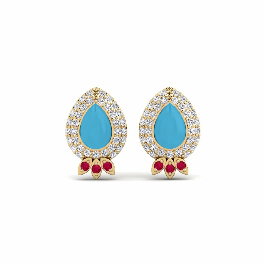 Boucle d'oreille femme Igitangaza Rubis