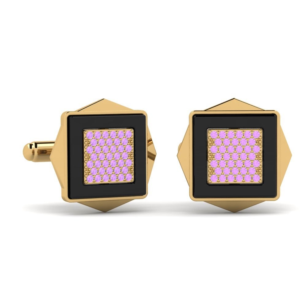 9k Oro Amarillo Amatista Gemelo Ignacio