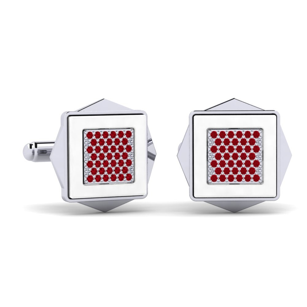 Red Zirconia Cufflink Ignacio