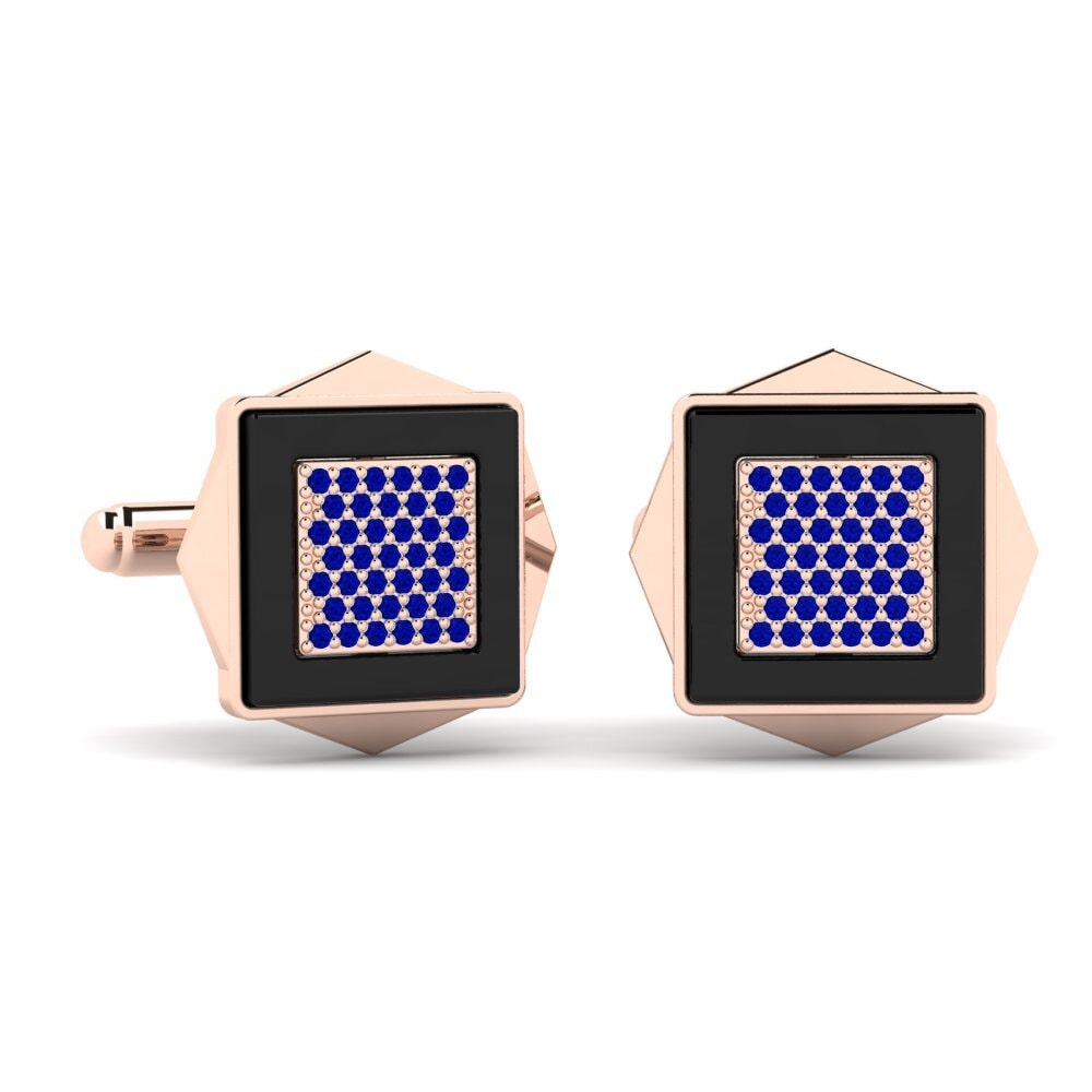 9k Oro Rosa Zafiro Gemelo Ignacio