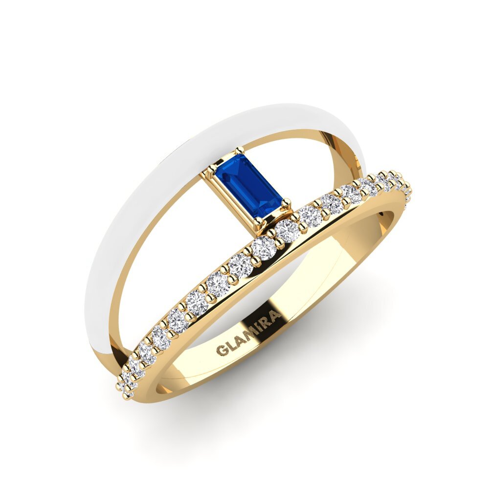 Dunkelblauer Zirkonia Ring Ikaria
