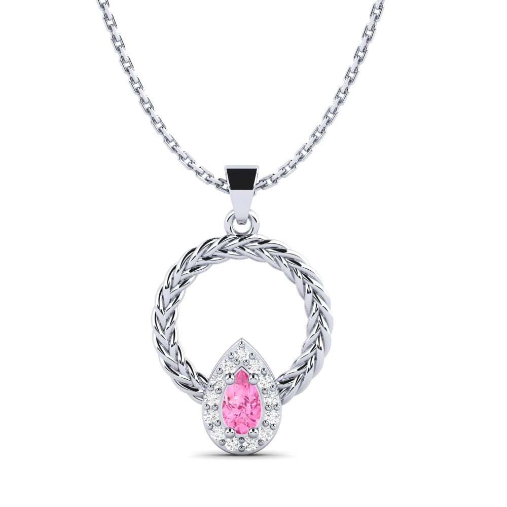 950 Platinum Pink Sapphire Women's Pendant Iktsuarkpok