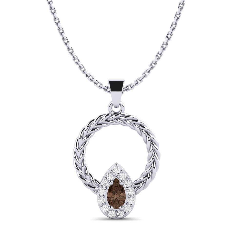 White Silver Smoky Quartz Women's Pendant Iktsuarkpok