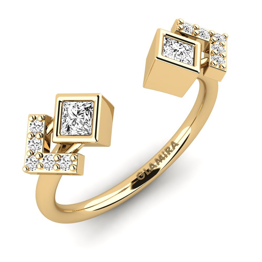 Moissanite Anneau rose Ilham