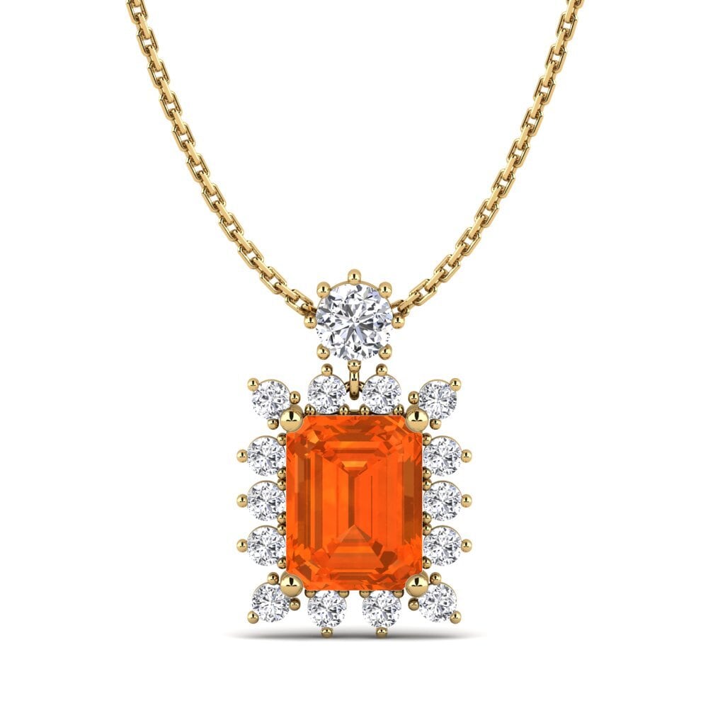 Fire Opal Women's Pendant Illumed