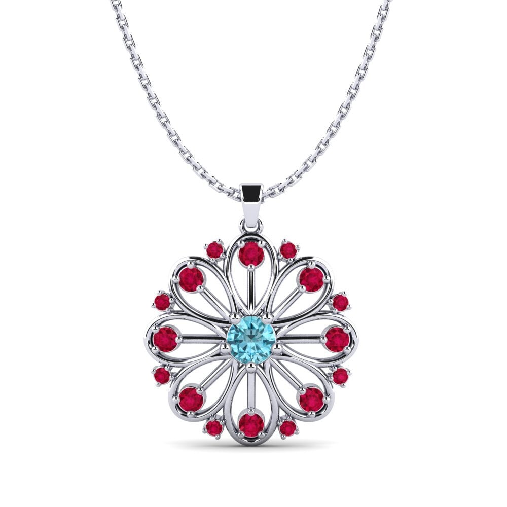 Blue Zircon Women's Pendant Illust