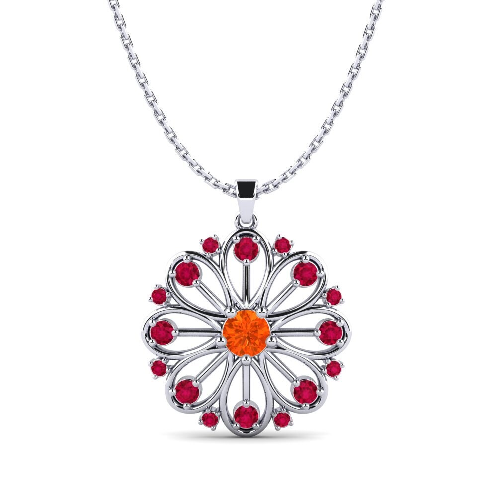 Fire Opal Women's Pendant Illust