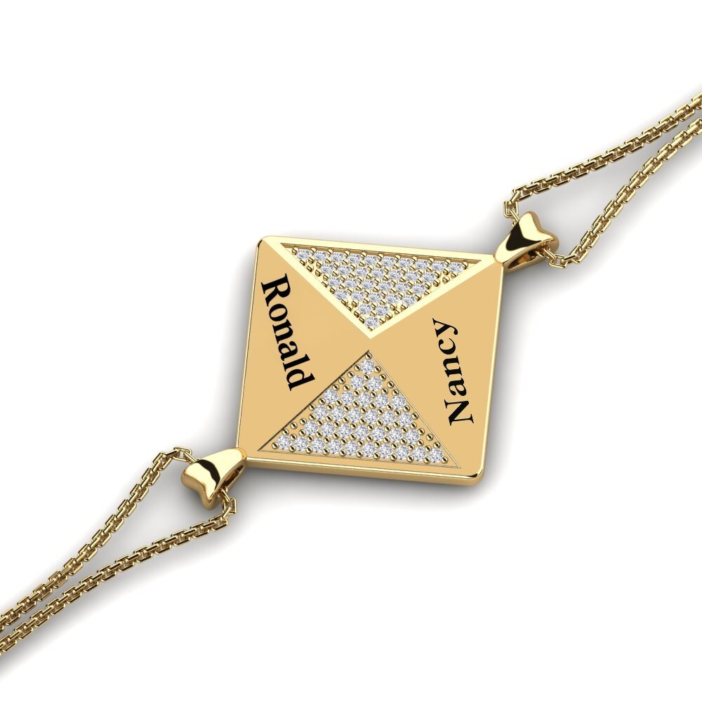 14ct Yellow Gold Lab Grown Diamond Women's Bracelet Iluminada