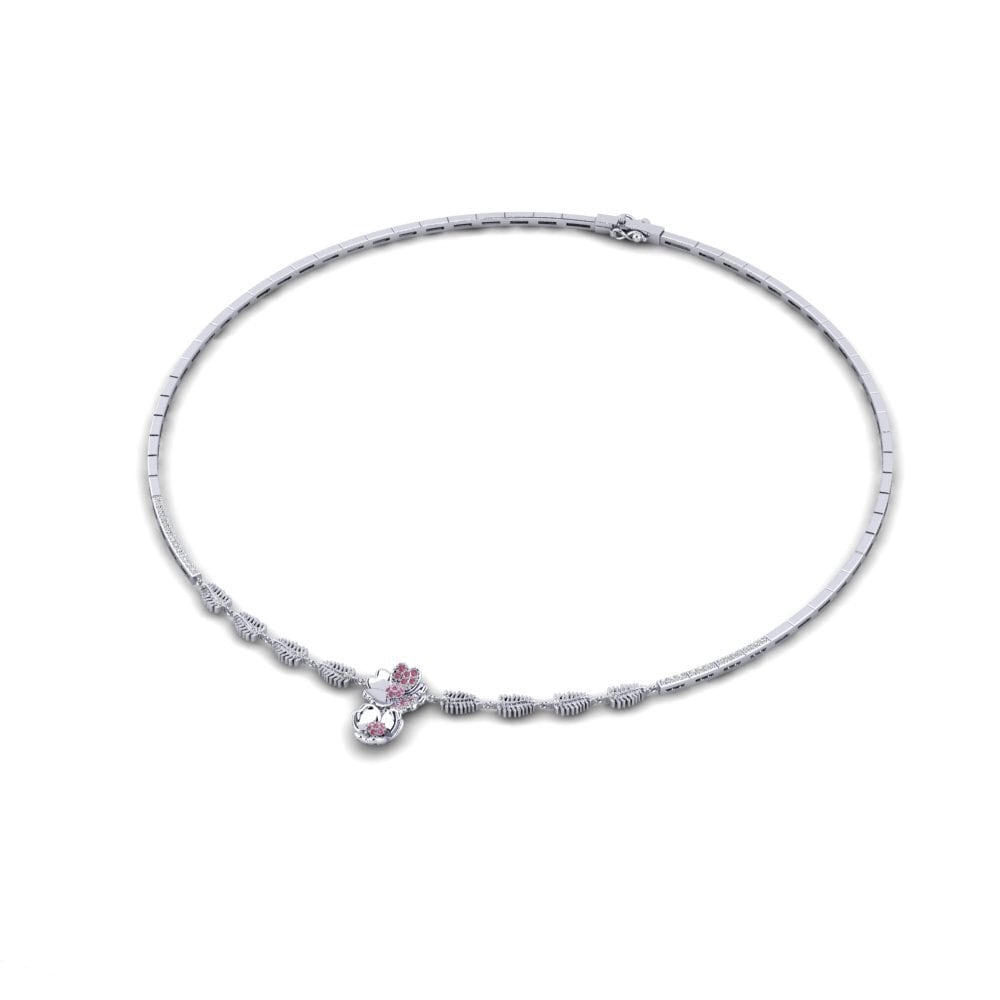 950 Platinum Rhodolite Garnet Collier Imagery