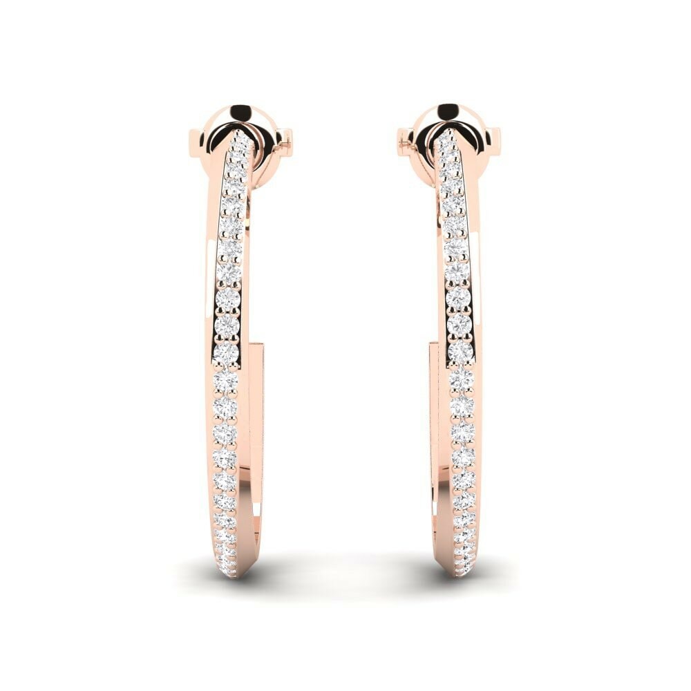 14K Rood Goud Dames Oorbellen Imbare