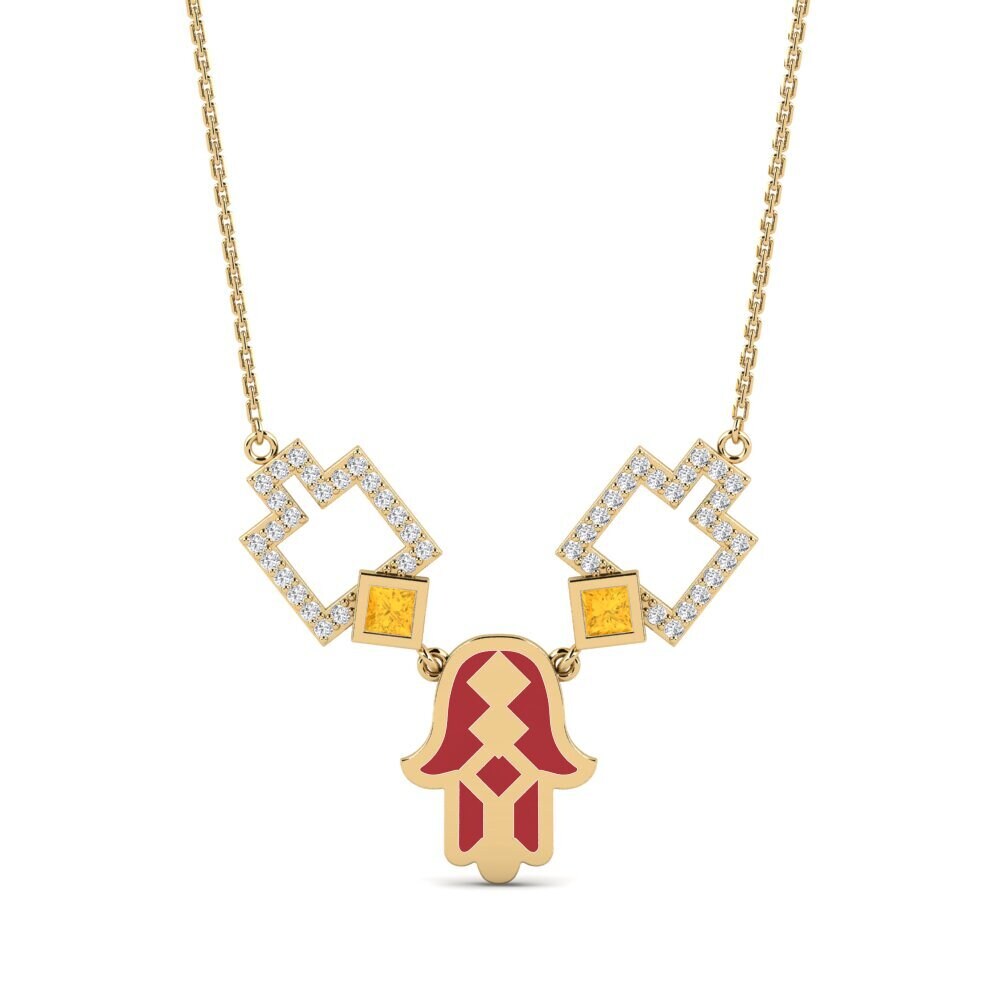 Citrine Women's Necklace Imineti