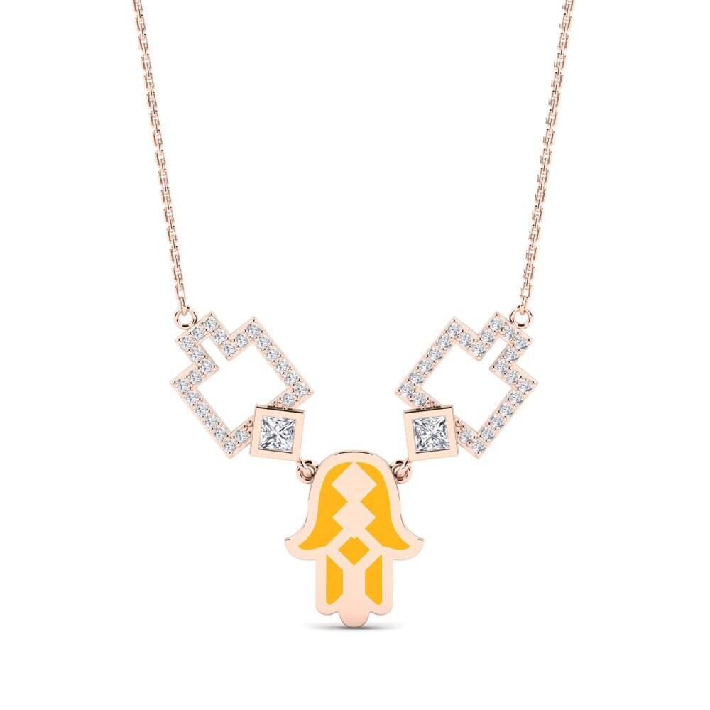9ct Rose Gold Women's Necklace Imineti