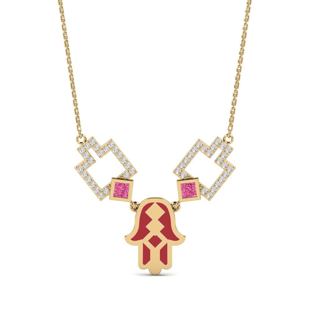 Pink Tourmaline Women's Necklace Imineti