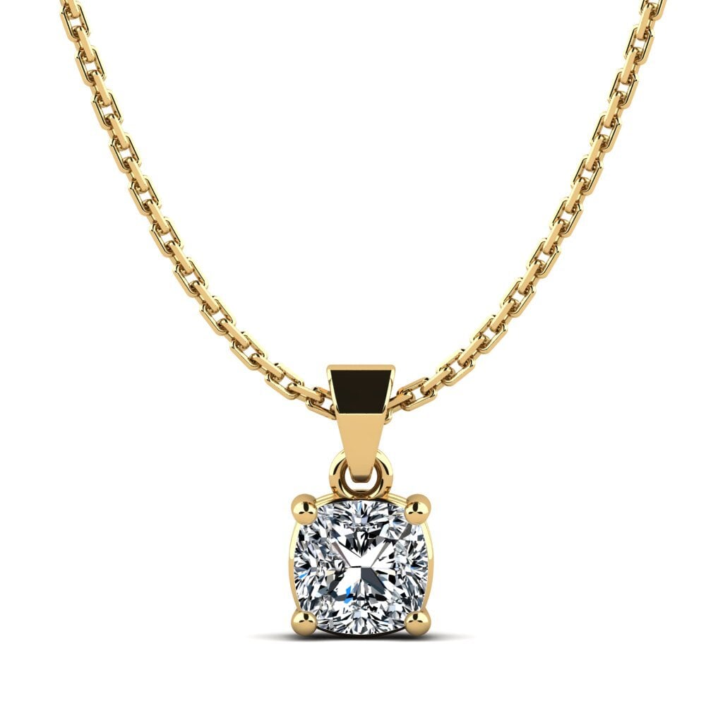 14k Yellow Gold Zirconia Women's Pendant Imogen