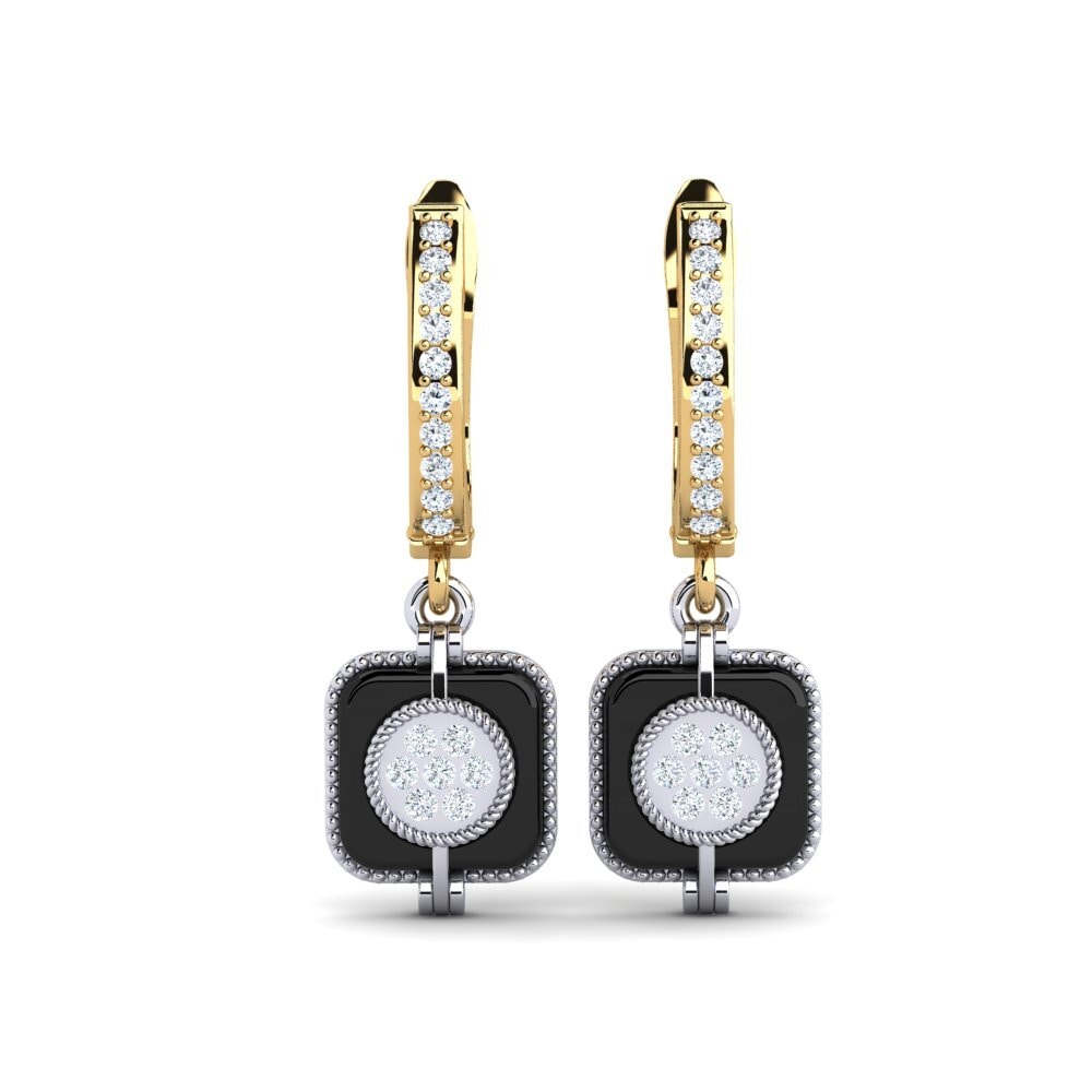 18ct Yellow & White Gold Lab Grown Diamond Women's Earring Imogene