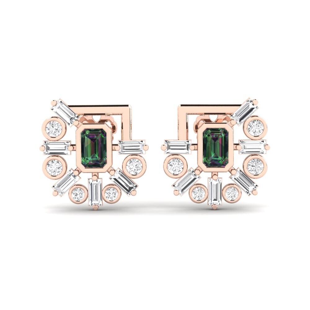 14k Rose Gold Mystic Topaz SYLVIE Earring Impressi