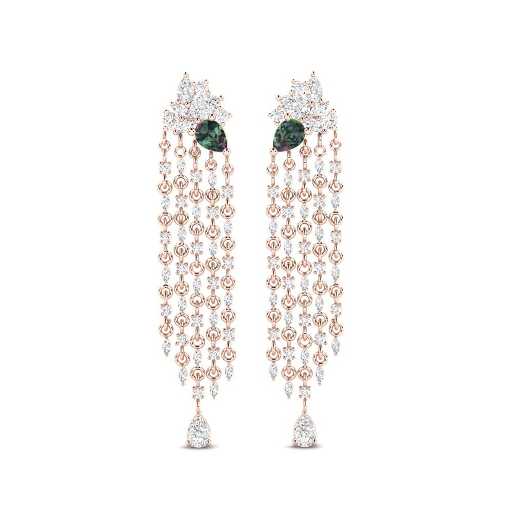 14k Rose Gold Mystic Topaz SYLVIE Earring Improvisation
