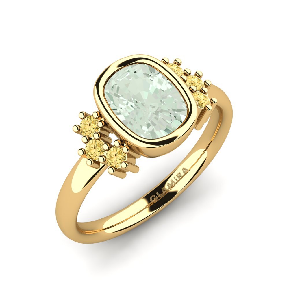 Amatista verde Anillo de compromiso Inabelle
