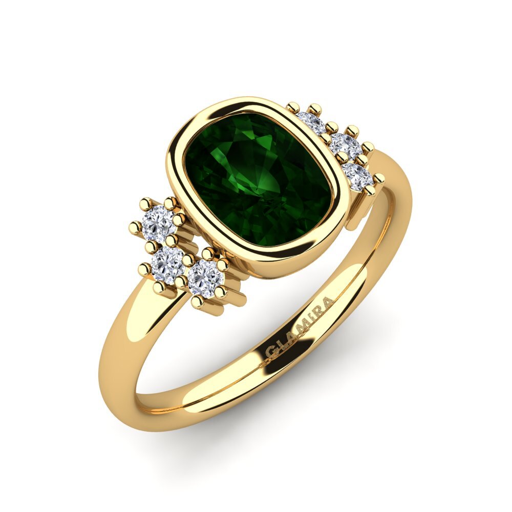 Green Tourmaline Engagement Ring Inabelle
