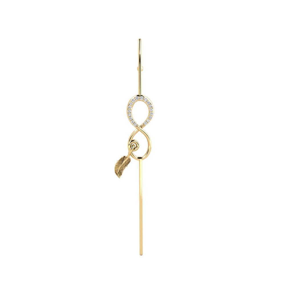 Gelbgold 585 Diamant Ohrpiercings Incassable