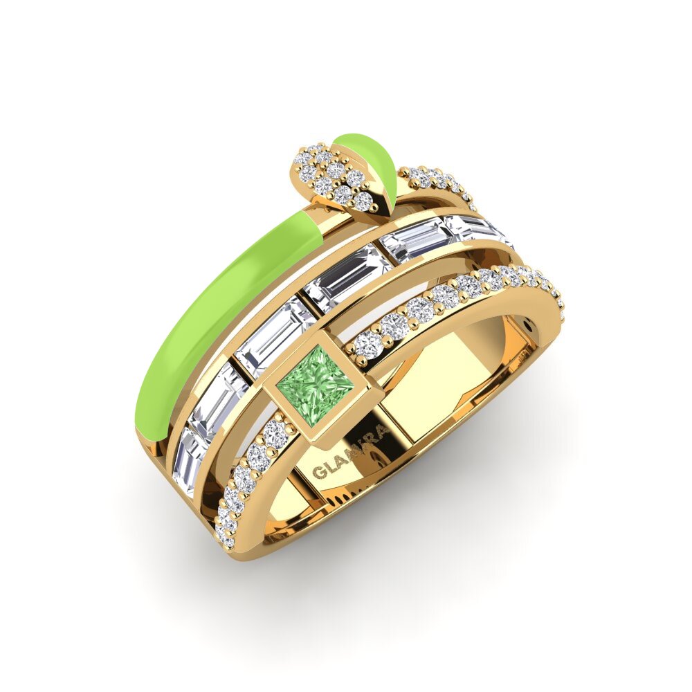 Green Diamond Ring Indigo