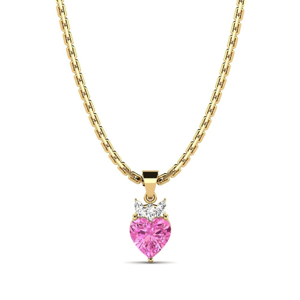 Topacio Rosa Colgante de Mujer Indraft