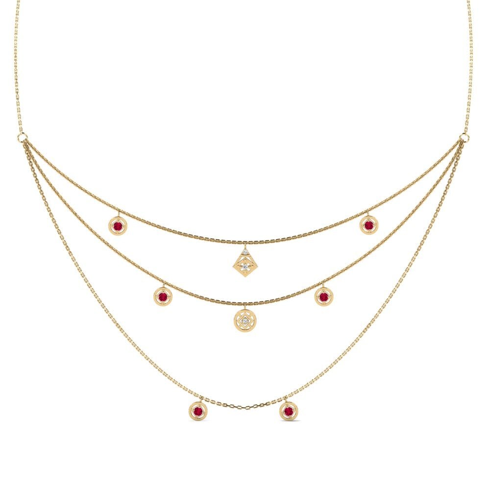 Ruby Women's Necklace Inezer