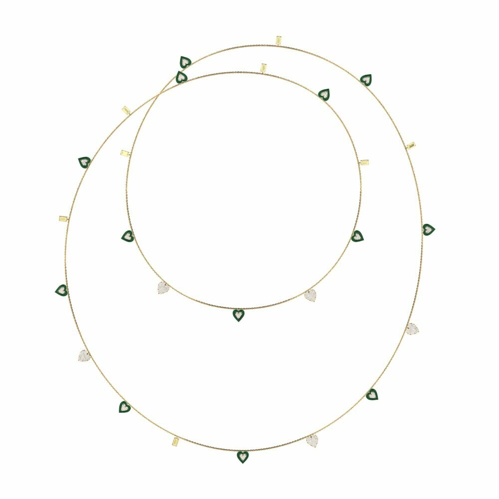 Vàng 18K Đá Sapphire Vàng Dây chuyền nữ Infinitumlove