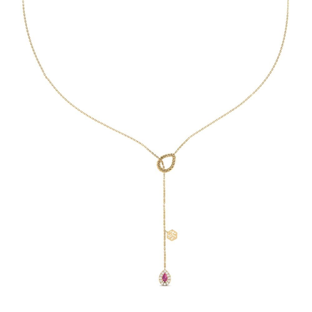 Pink Tourmaline Women's Necklace Ingatan