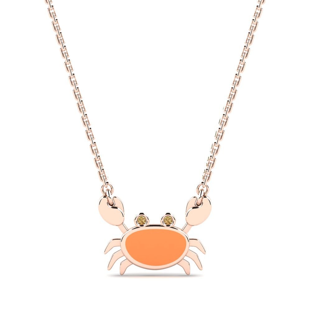 14ct Rose Gold Brown Diamond Kid's Necklace Inger
