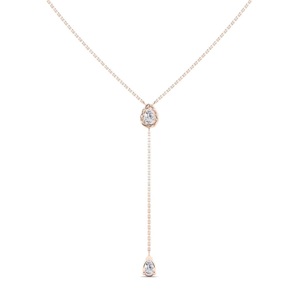 9ct Rose Gold Diamond Women's Necklace Inghave