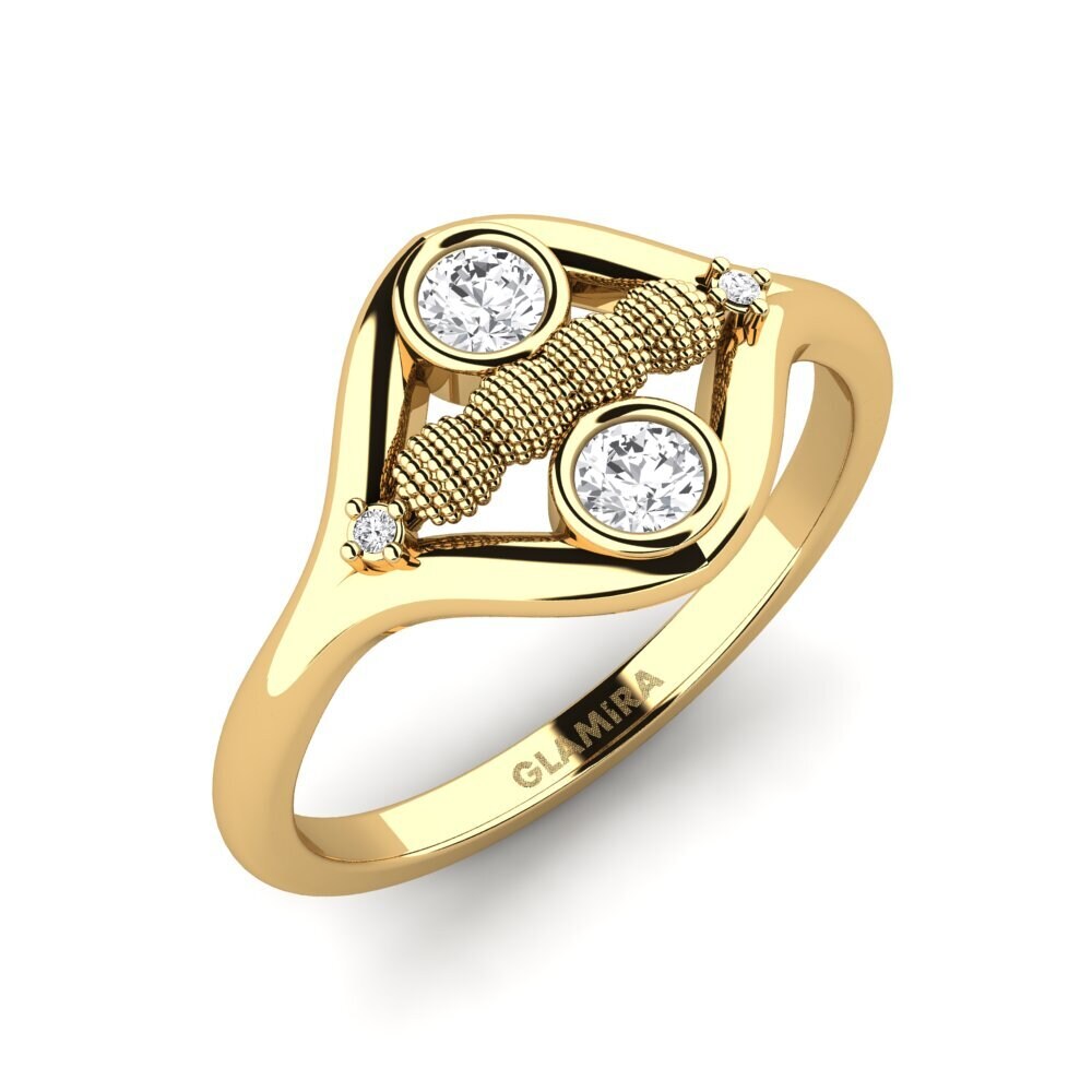 Zafiro blanco Anillo Inlinere