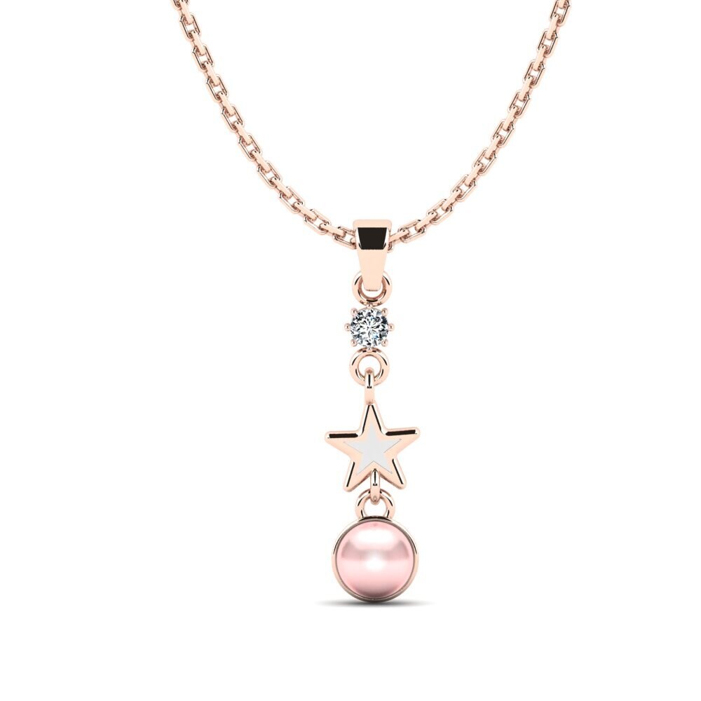 Rotgold 750 Zirkonia Damen anhänger Inmate