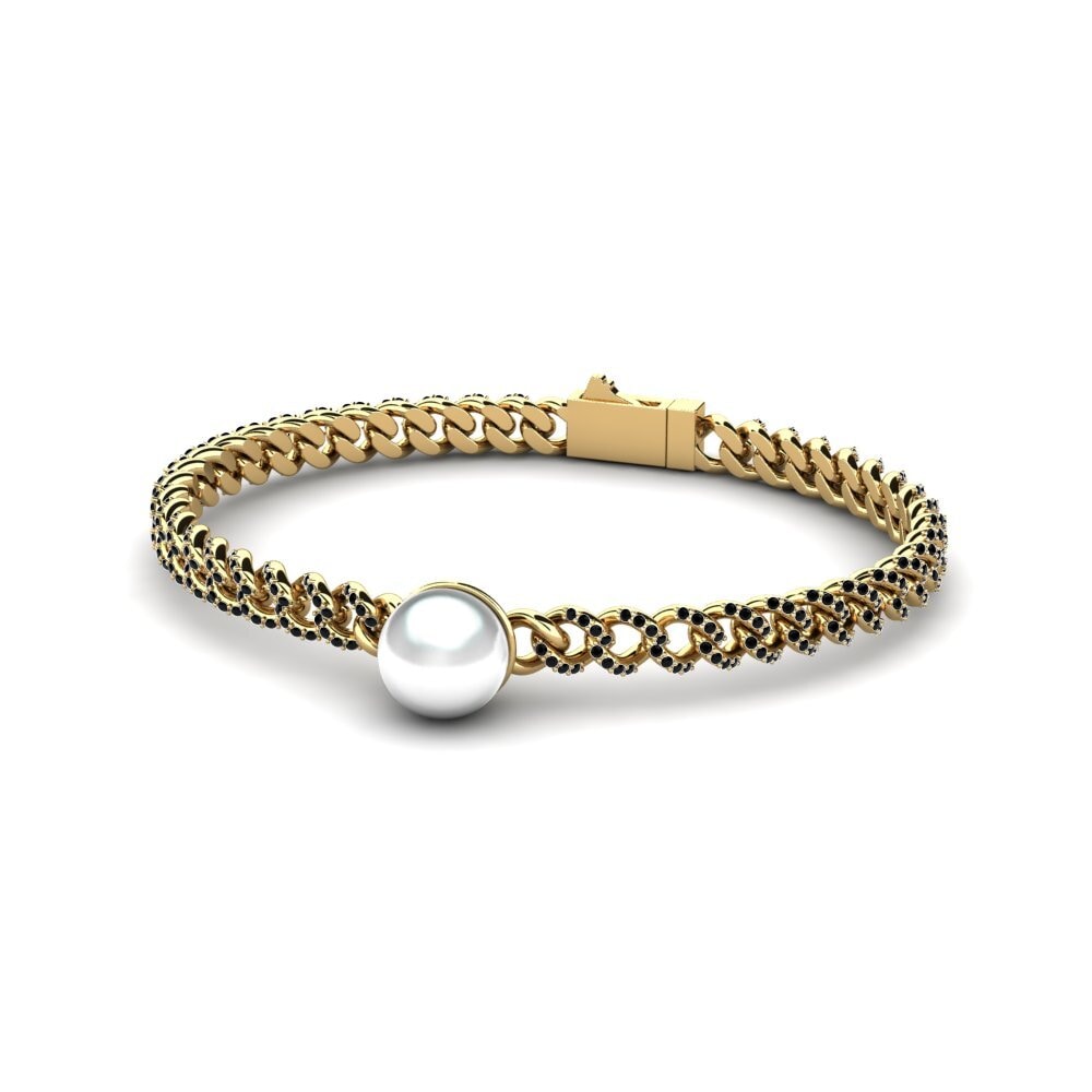 Vàng 14K Đá Sapphire Đen Vòng tay nữ Inn