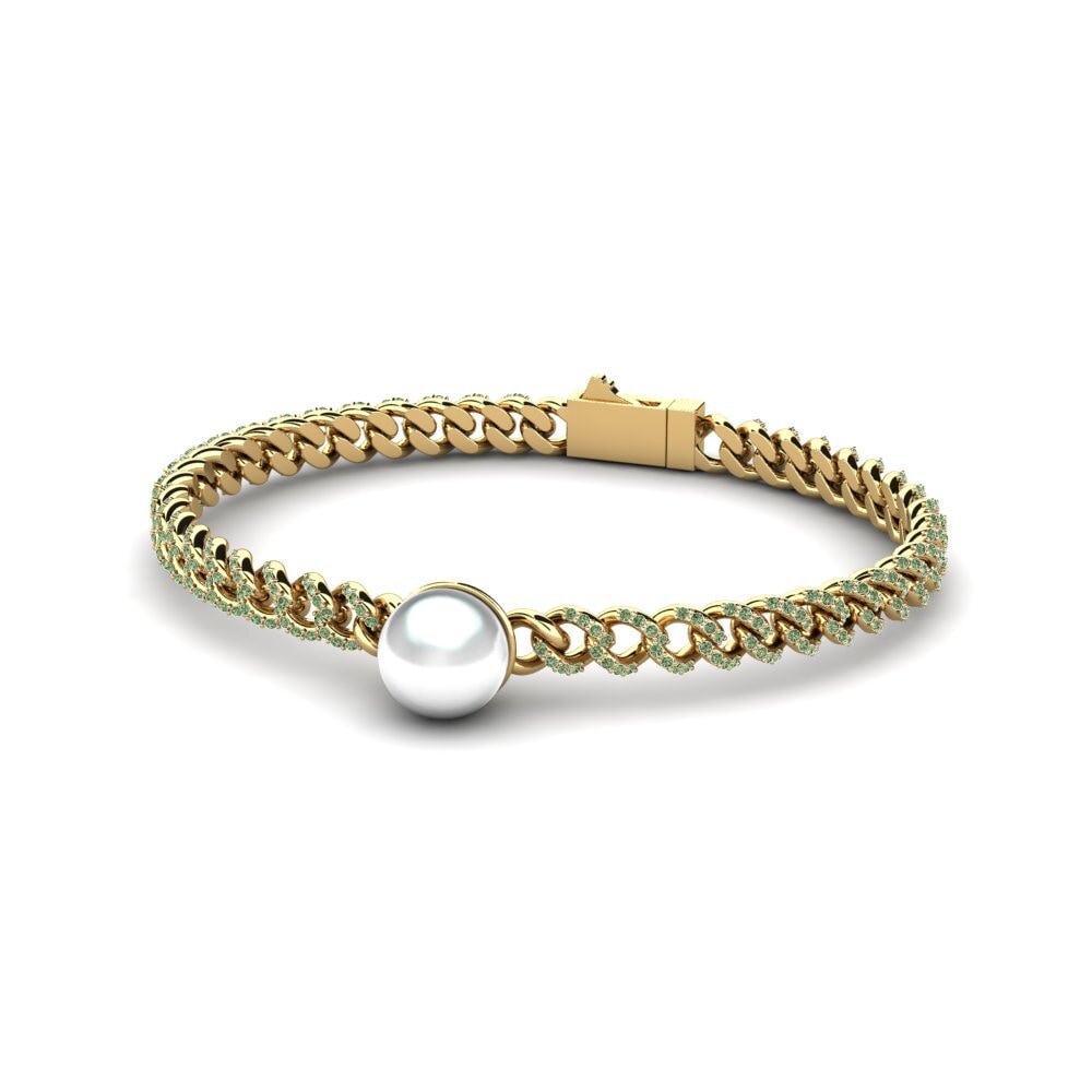 Vàng 14K Kim Cương Xanh Lá Cây Vòng tay nữ Inn