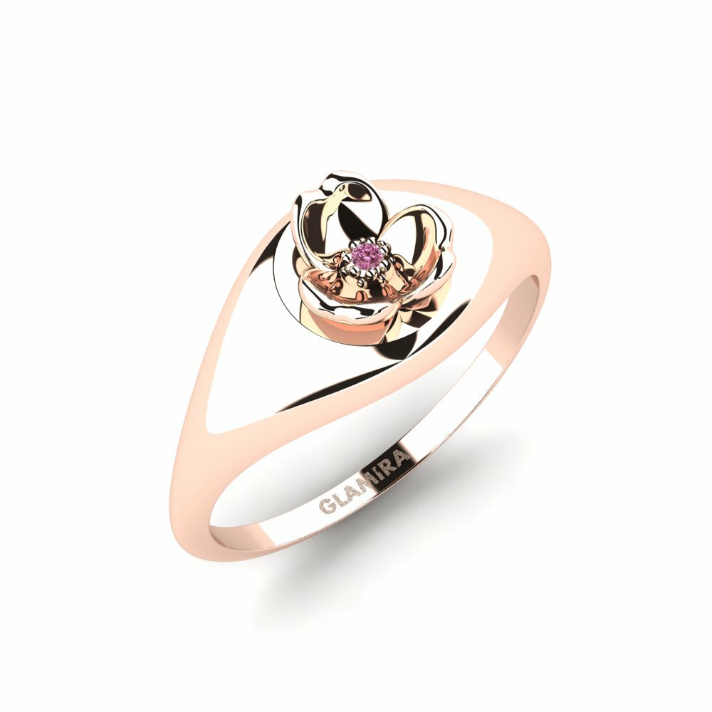 14k Rose Gold Rhodolite Garnet Ring Insufficiency