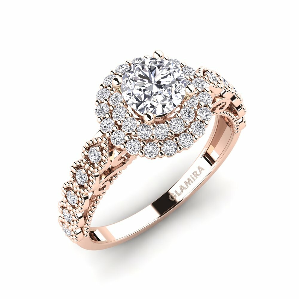 18k Rose Gold Engagement Ring Intrauterine