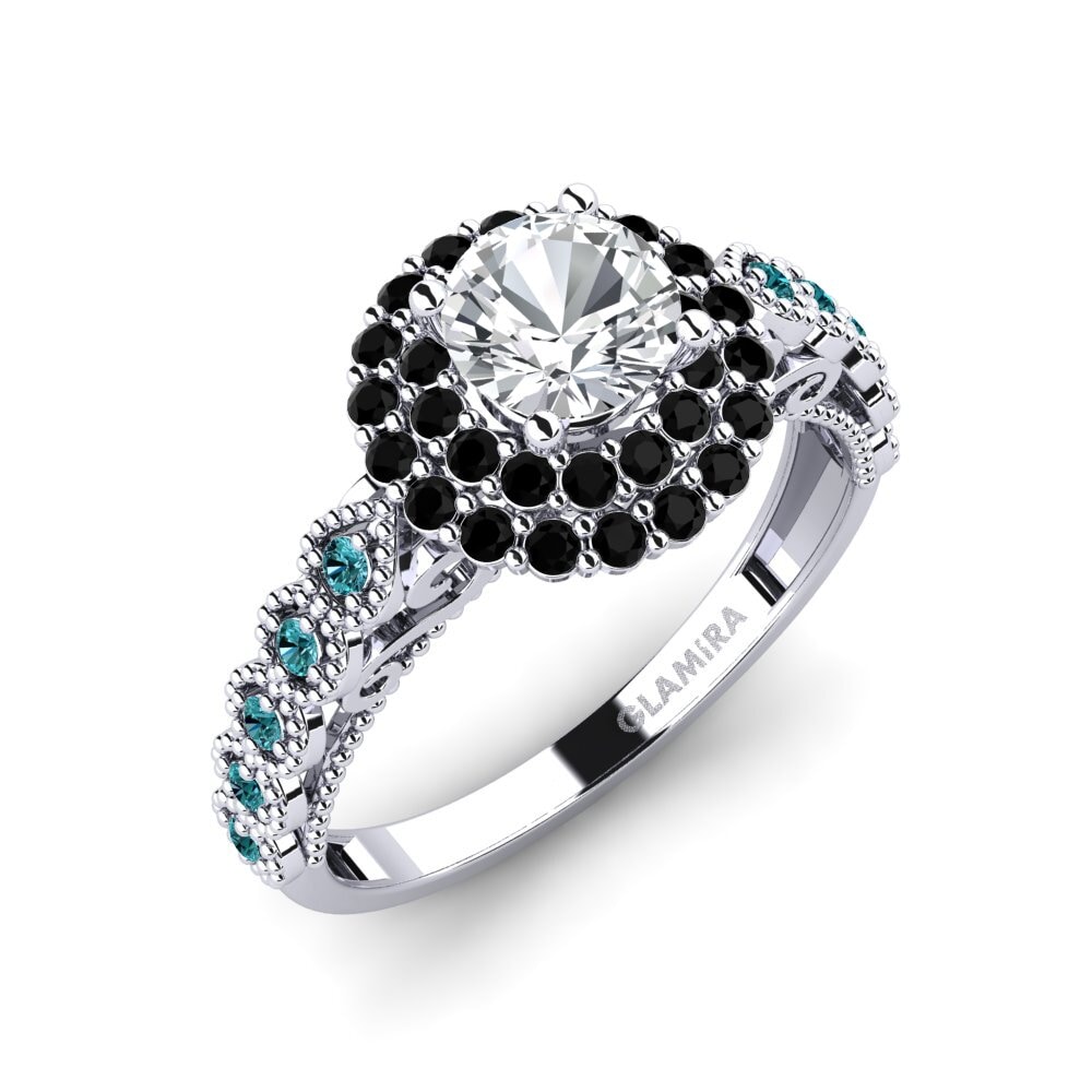 Hvid Zirkon Forlovelsesring Intrauterine