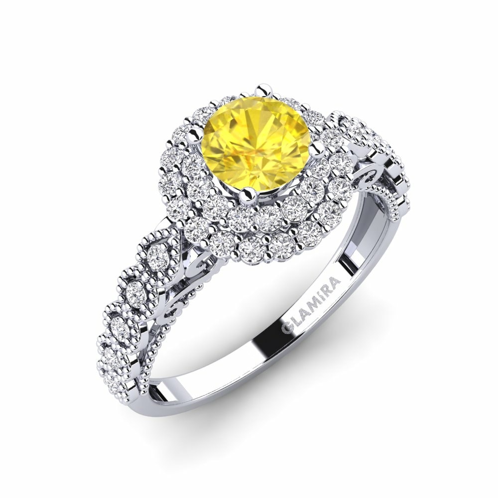 Yellow Sapphire Engagement Ring Intrauterine