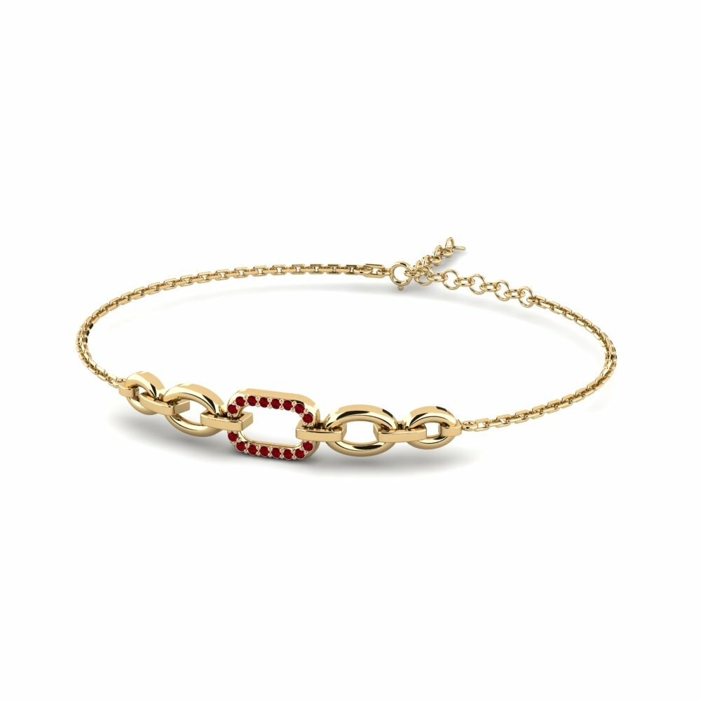 Zircone Rouge Bracelet pour femme Intsomi