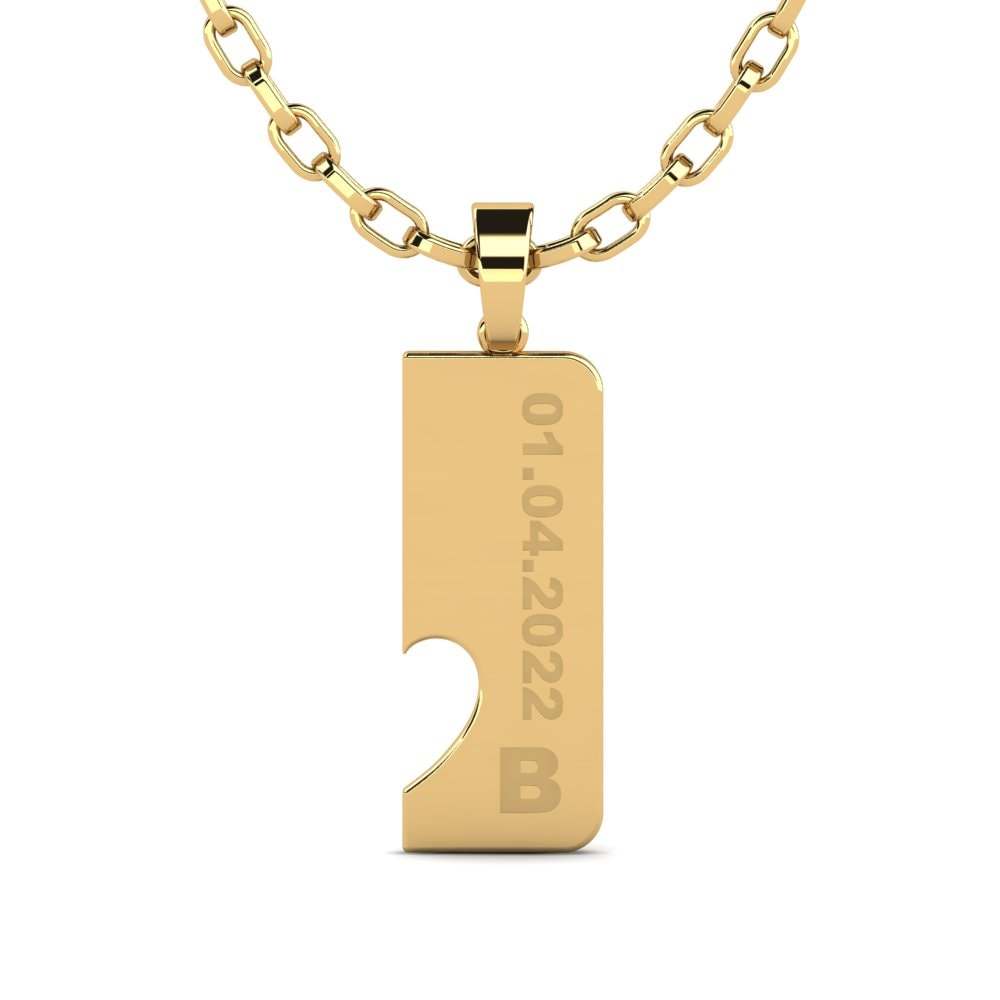 Symbols Men's Necklaces Pendant Iotion 585 Yellow Gold