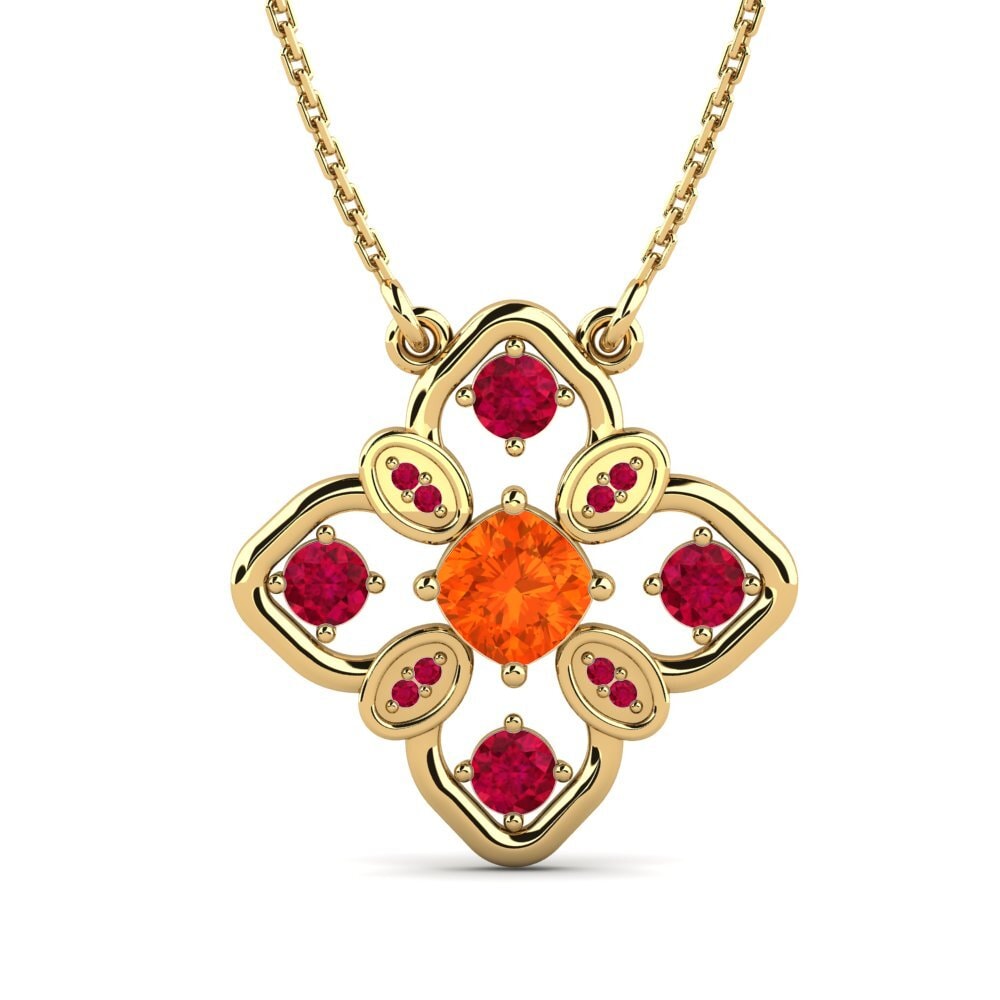 Fire Opal Women's Necklace Irabelia