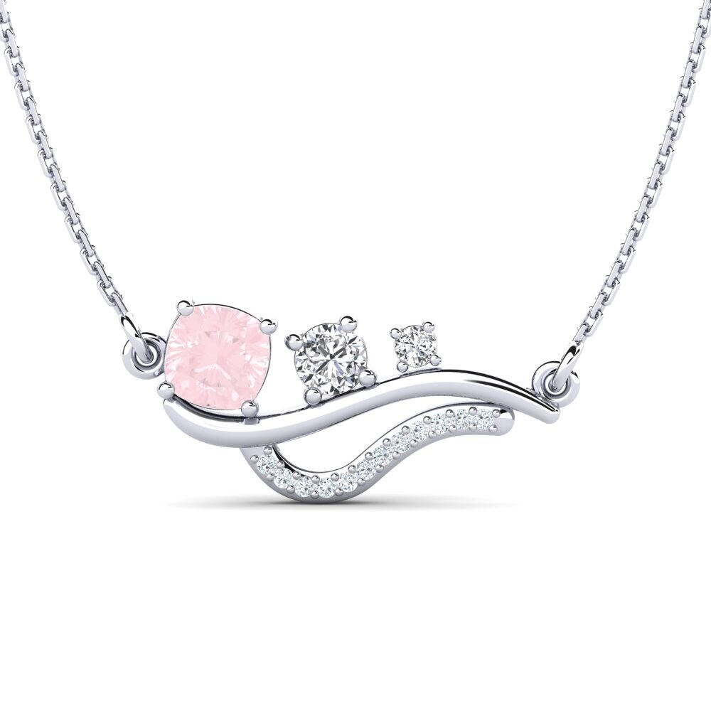 Cushion Rose Quartz Women's Necklace Iralene