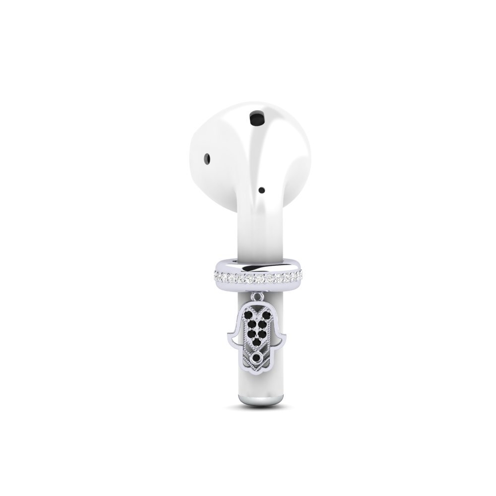 9ct White Gold Black Onyx Airpods® Ireti