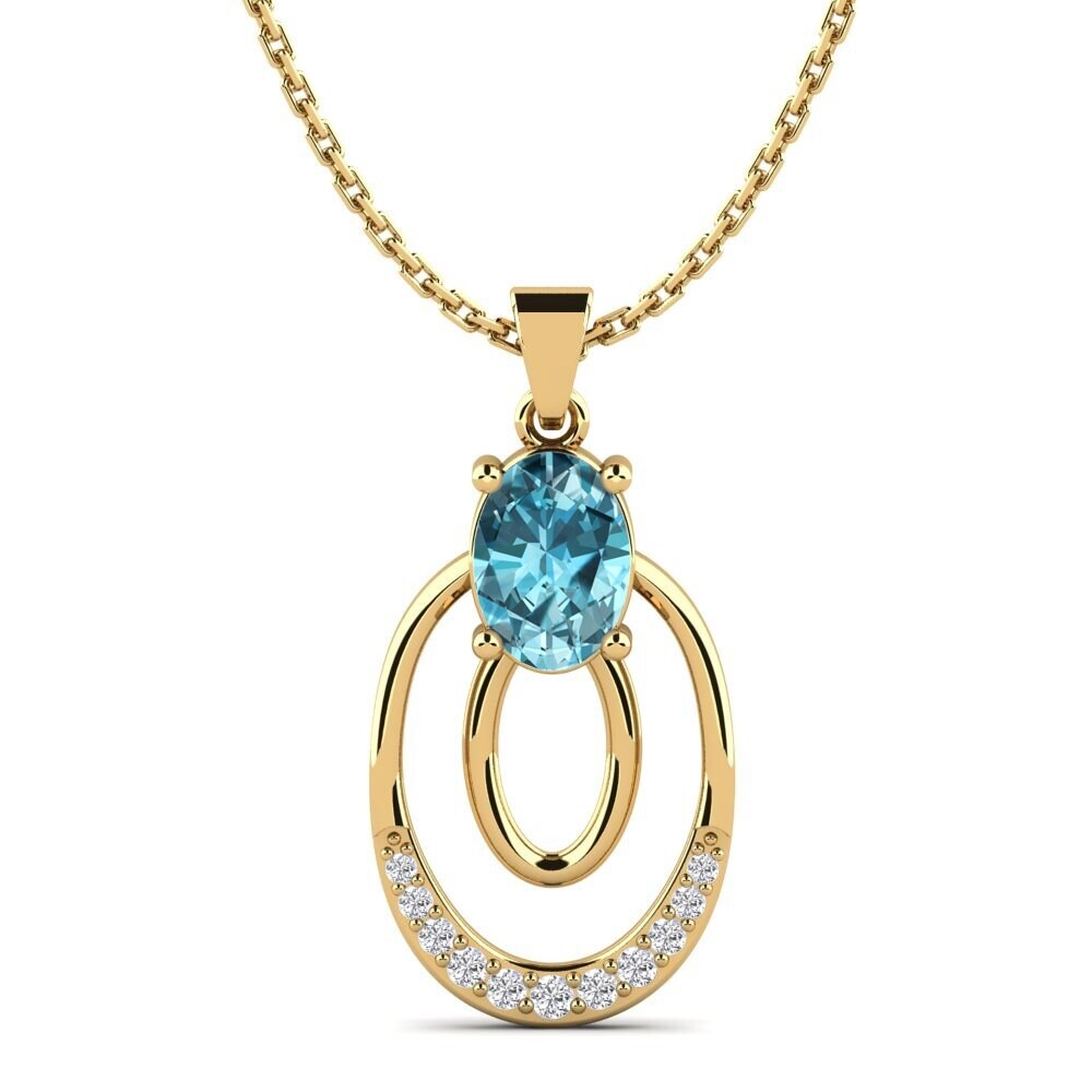 Blue Zircon Women's Pendant Irmina